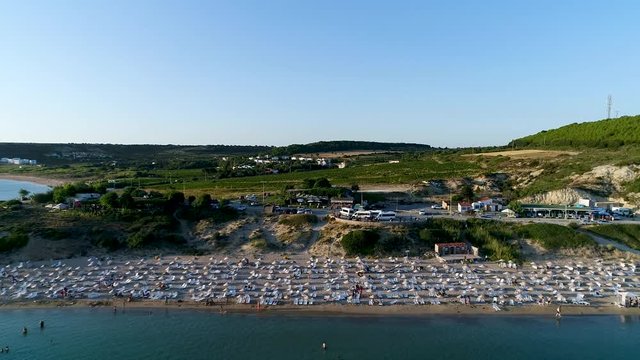 A general view from the famous Ayazma beach.