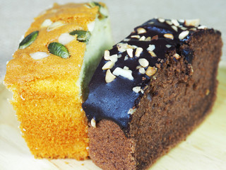 cake and chocolate cake withe grain and healthy style sweet tast food 