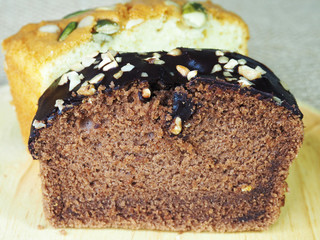 cake and chocolate cake withe grain and healthy style sweet tast food 