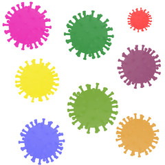 Colored background with coronavirus COVID-19