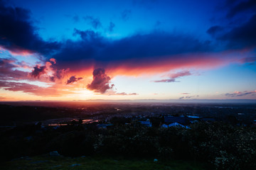 Fototapeta na wymiar Cashmere Hill Lookout at Sunset in Christchurch