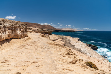 cliffs of FUERTEVENTURA in Spain