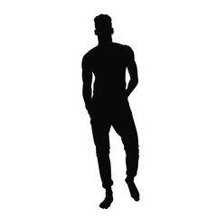 Silhouette of a man's pose