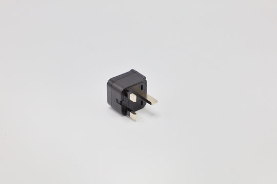 Universal plugs adapters on white background
