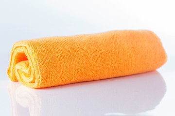 Orange cloths microfiber