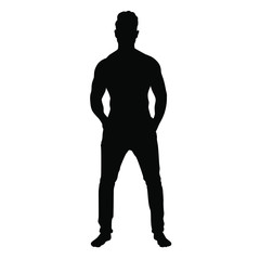 Silhouette of a man's pose
