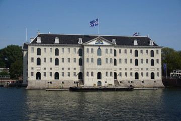 Fototapeta premium Maritime Museum in Amsterdam, September 2019