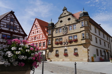 Obraz premium Mittelalterliche Stadt Wolframs-Eschenbach Deutschordensschloss