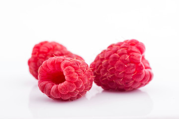 raspberries closeup. sweet raspberries.