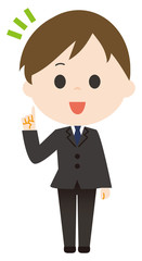 男性　スーツ　説明　ポイント