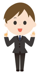 男性　スーツ　説明