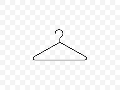 Clothes hanger icon. Vector illustration, flat design.