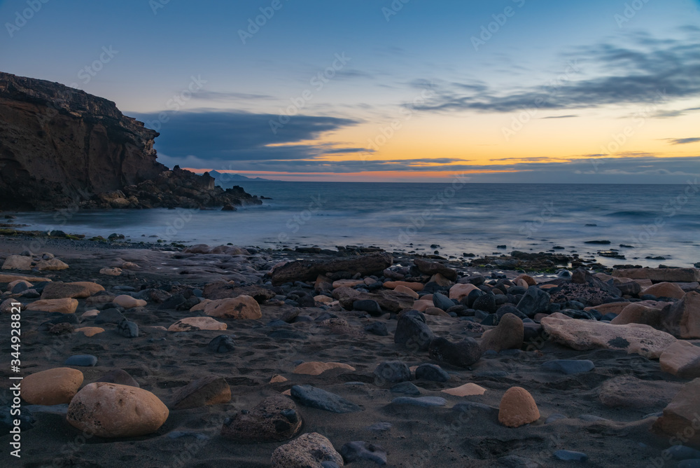 Sticker colorful sunset of Fuerteventura in Spain Canary islands