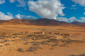 colorful desert of Fuerteventura in Spain Canary islands