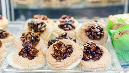 Close up of Almond cookies, Northern Cyprus.