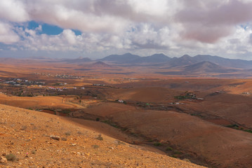 colorful desert of Fuerteventura in Spain Canary islands