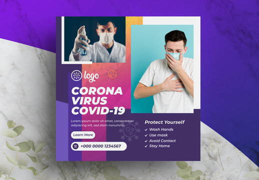 Coronavirus Awareness Social Media Layout