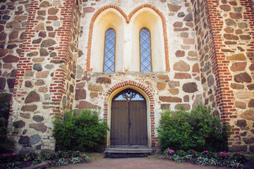 Fototapeta na wymiar an architectural detail of a finnish medieval church