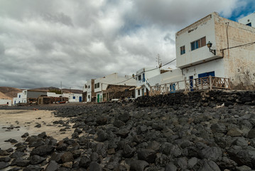 typical houses of Fuerteventura in Spain Canary islands