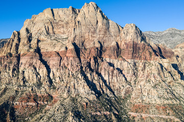 Incredible rock formations are showcased in the Red Rock Canyon National Conservation Area, Nevada. This beautiful region is just outside of Las Vegas and is popular for hiking and rock climbing.