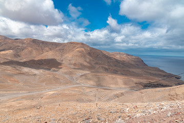 scenic view of Fuerteventura in Spain Canary islands