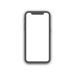 Smartphone icon in a flat style. Mobile phone isolated on a white background. Phone symbol for the design of your website, logo, application, interface. Vector illustration