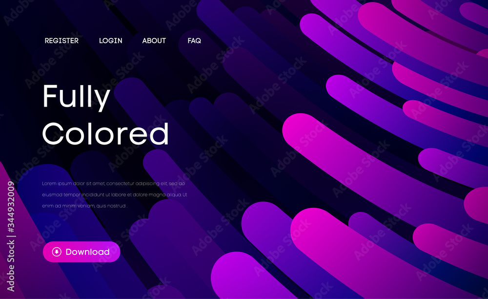 Poster purple gradient geometric background flat layout template backdrop. modern style future poster templ