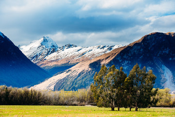 Landscape around Glenorchy and Paradise in New Zealand