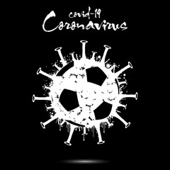 Coronavirus sign with soccer ball