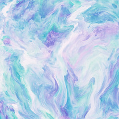 abstract light turquoise blue and purple marble watercolor dreamy fantasy background