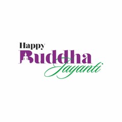 Happy Buddha Purnima Banner, Happy Buddha Jayanti Banner - Illustration