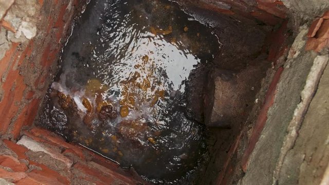 Well sewage, feces, shit, wastewater, pollution
