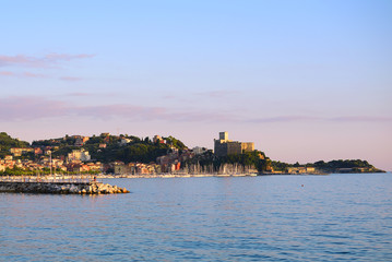 Fototapeta premium view of the city of Lerici Italy