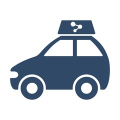 Car sharing concept. Sharing ride symbol. Flat icon design.