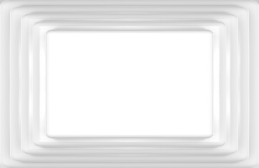 3d rendering. many layer of Empty White square rectangle paper plate or stage background.