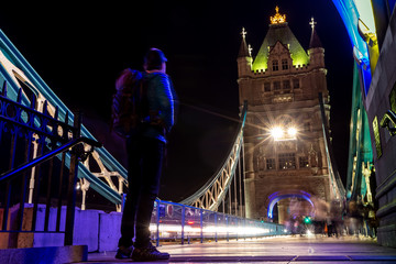 Obraz premium Tower Bridge in London, United Kingdom. Long exposure and night shot.