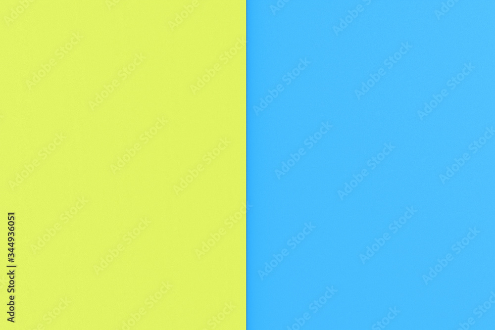 Aufkleber Abstract Two tone Color paper texture background. Minimal geometric top view simple copy space for backdrop design