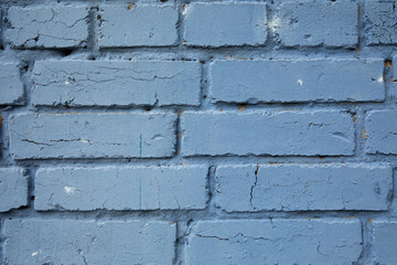 close-up full frame view of blue brick wall background