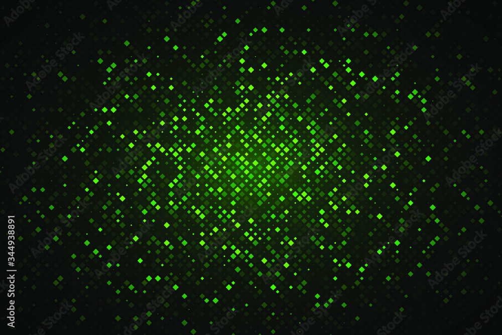 Poster abstract futuristic background consisting of small squares and pixels. technology illustration.