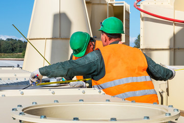Construction worker on a construction site