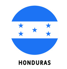 Obraz na płótnie Canvas Honduras round flag. Vector illustration.