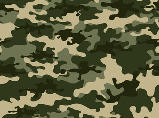 Fototapeta premium Camouflage seamless pattern.Military camo.Army background.Print on clothing.Modern design.