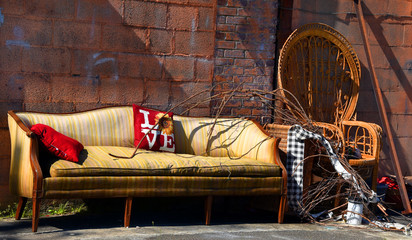Discarded Furniture in Alley