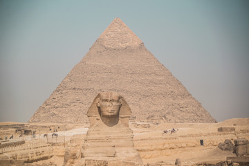 sphinx and pyramid of giza