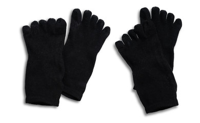 socks with fingers isolated on white background