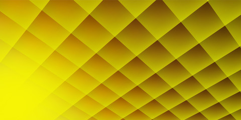 Fototapeta na wymiar Abstract geometric square pattern background with yellow shapes perspective