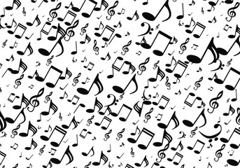 music notes on white background