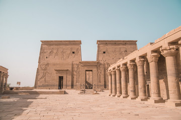 Fototapeta na wymiar philae temple in aswan egypt