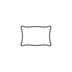 Pillow icon vector, isolated on white background, 
