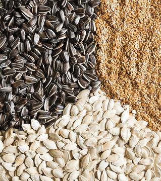 Sesame, sunflower and pumpkin seeds